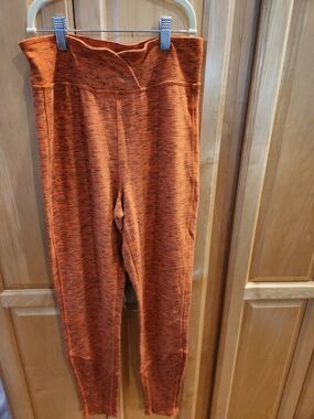 High-Rise Orange Heathered Leggings